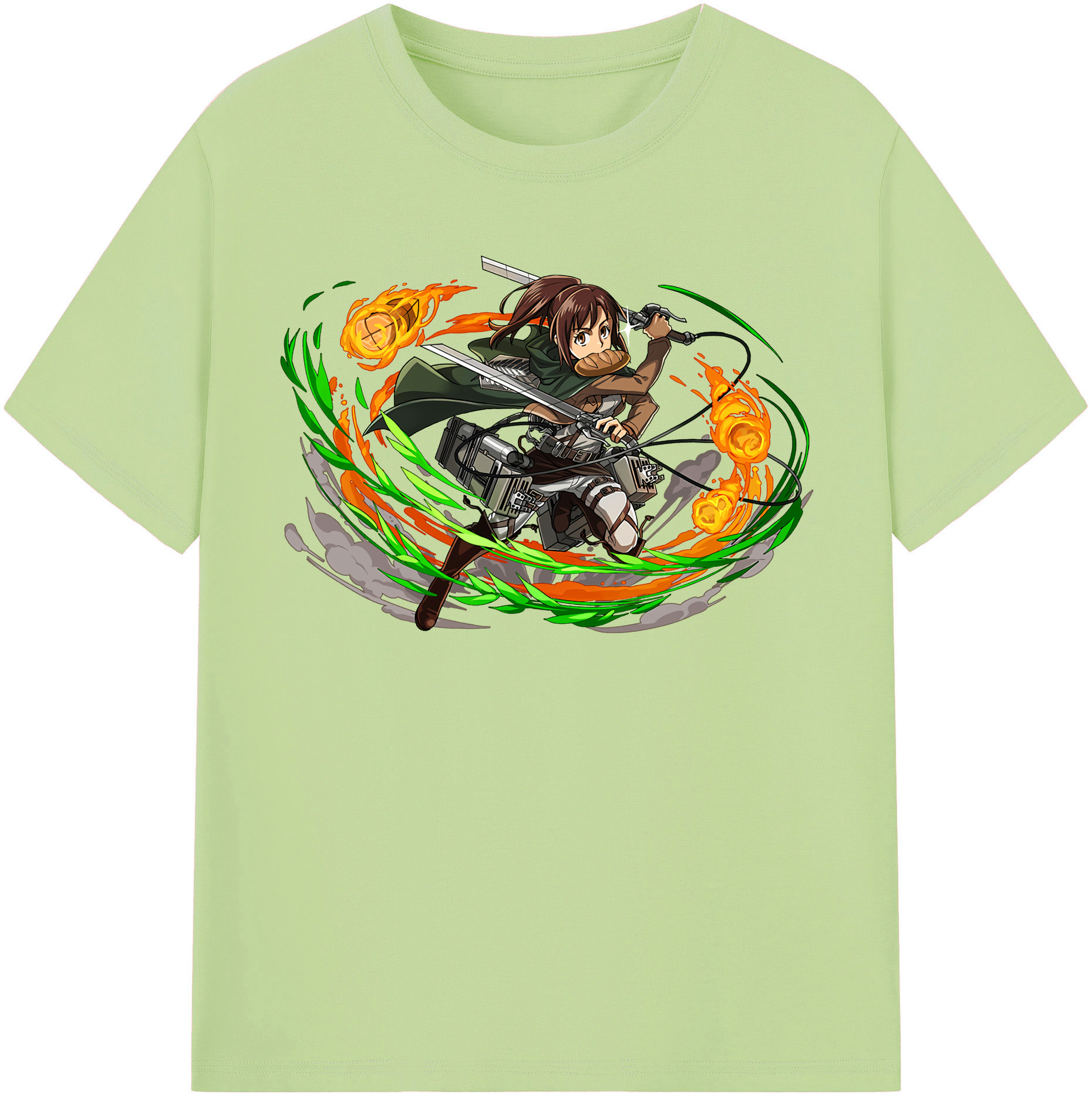 （画像用） 進撃の巨人 サシャ·ブラウス Attack on Titan Sasha Blaus 綿100％半袖Tシャツ（フロントプリント）